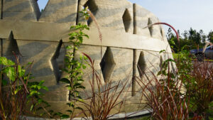3D-Printed Concrete Public Art: Lofted Trajectory