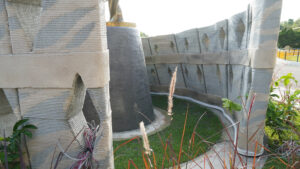 3D-Printed Concrete Public Art: Lofted Trajectory
