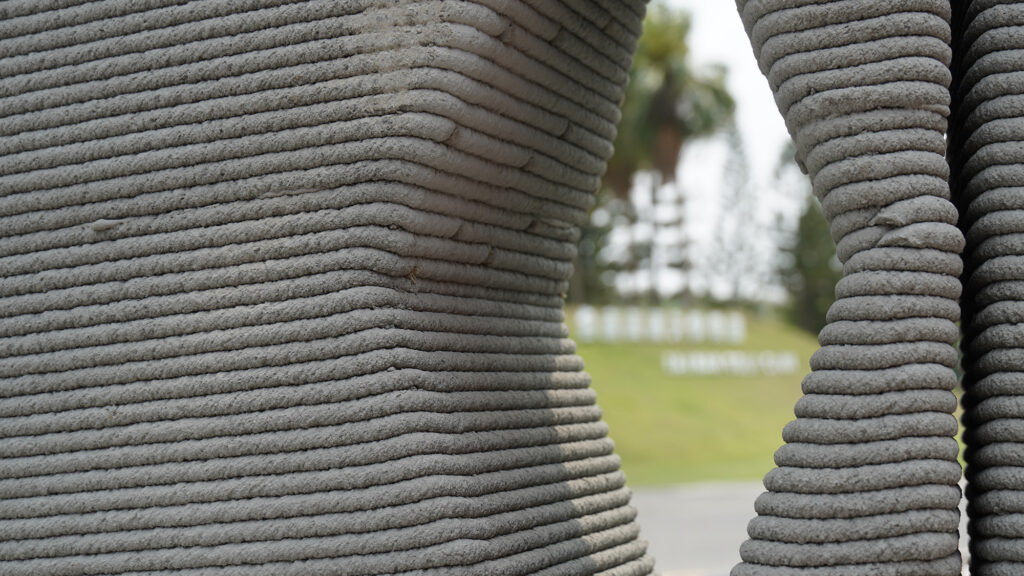 3D-Printed Concrete Public Art: Lofted Trajectory