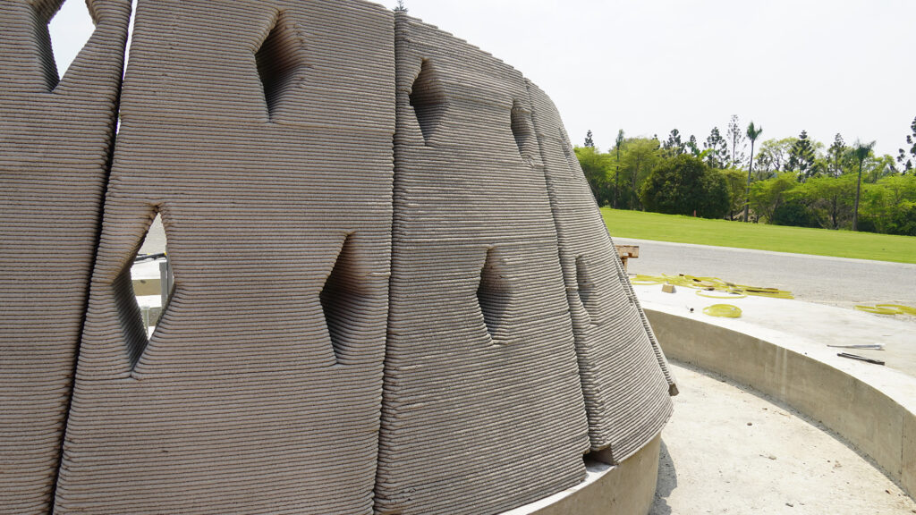 3D-Printed Concrete Public Art: Lofted Trajectory